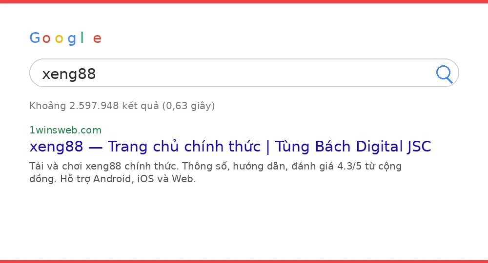 Cách tìm xeng88 trên Google